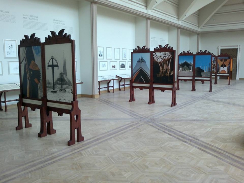 Makovecz Imre kiállítás installáció
